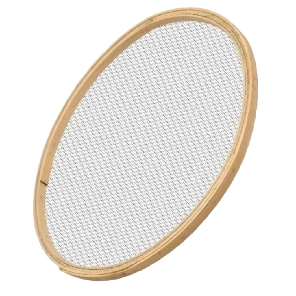 Peneira de Aço para Fubá 25cm com Aro de Madeira Material Nylon e Madeira Fabricada no Brasil Natal