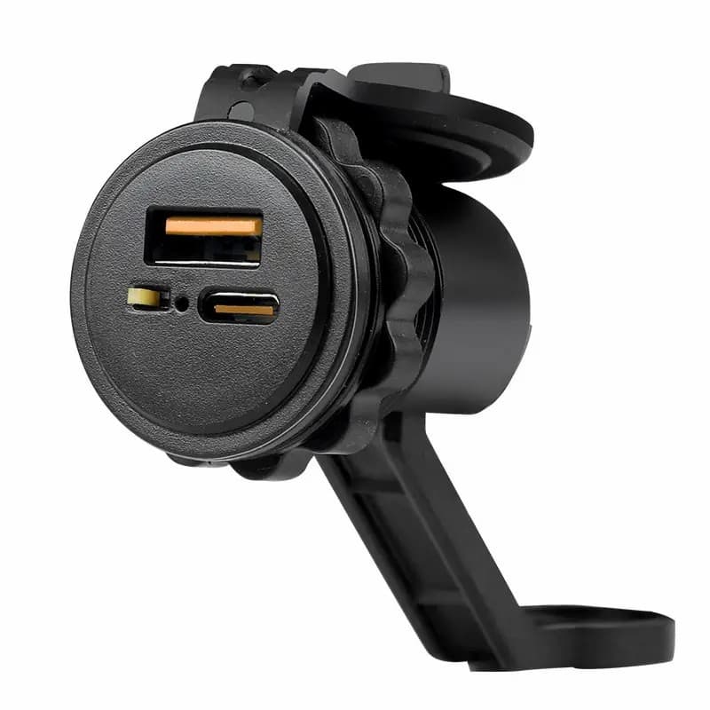 Carregador De Celular Para Moto - 2 Portas Usb Turbo Qc 3.0