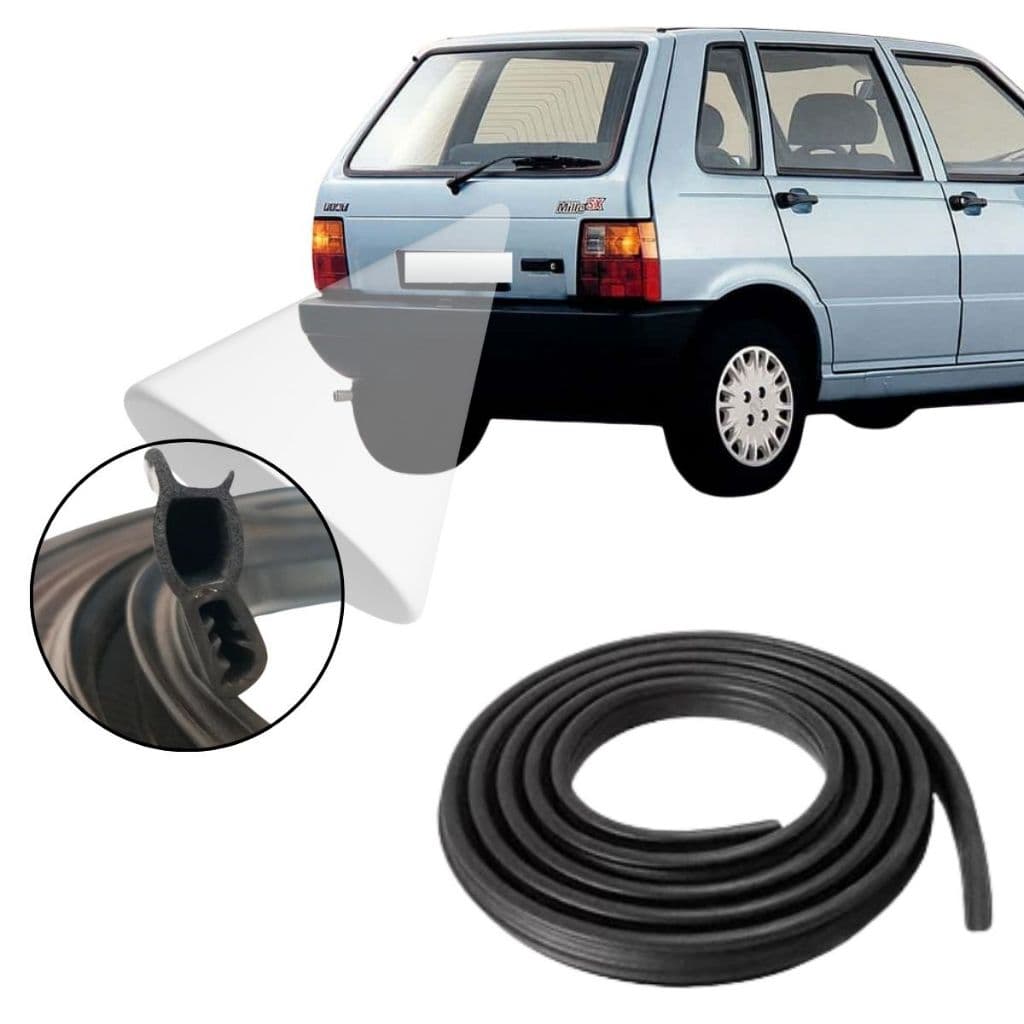 Borracha De Vedação Porta Malas Fiat Uno 1984 Até 2013 – Modelos 2 E 4 Portas Mille Way Fire