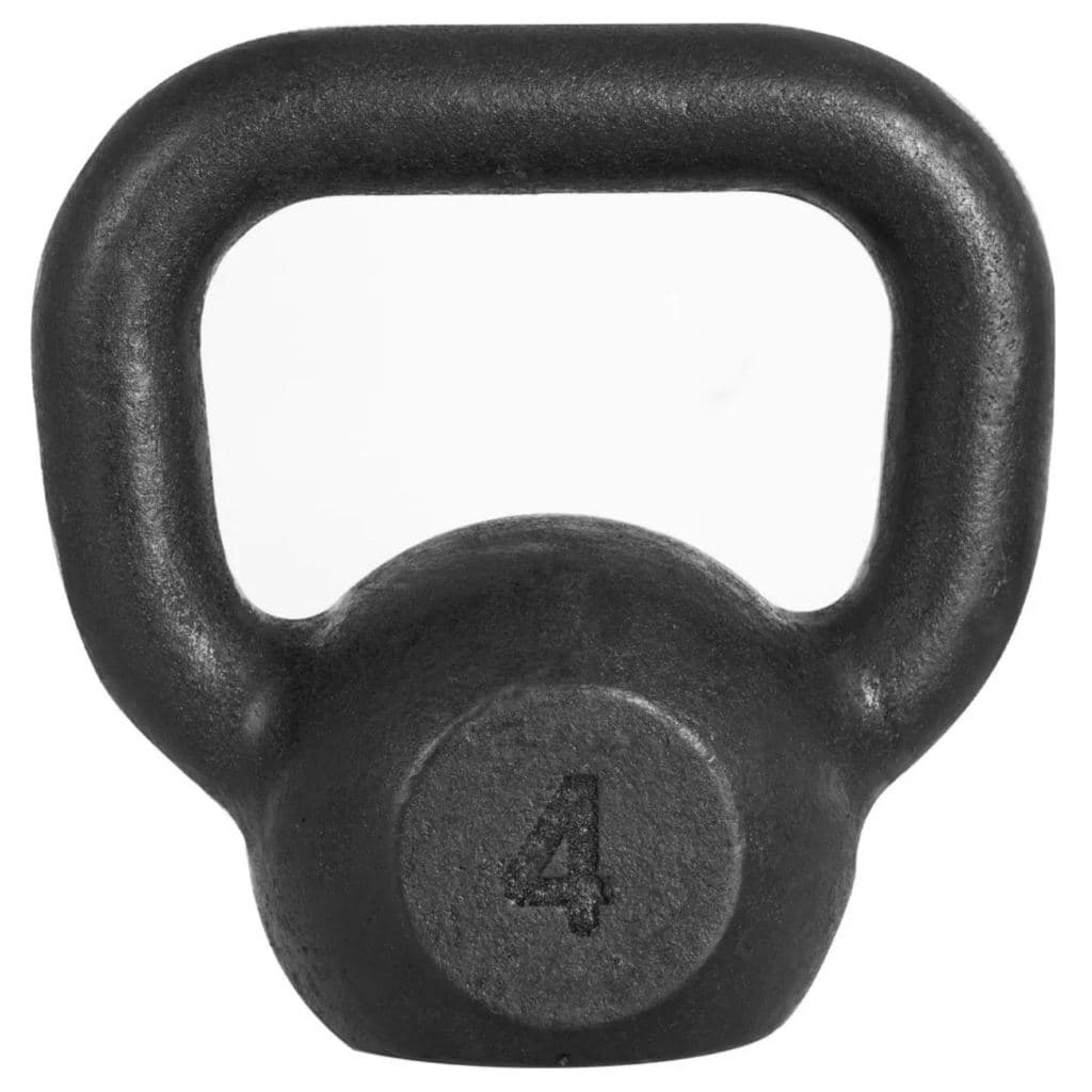Kettlebell Pintado Preto 04kg Treino Academia Casa Funcional