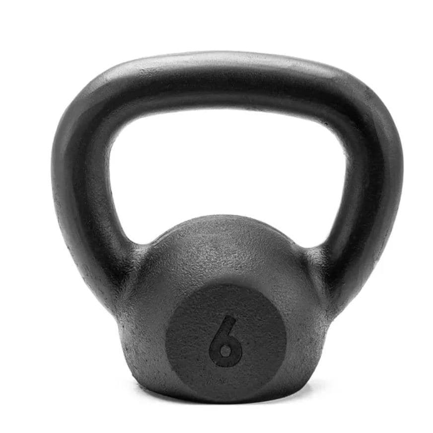 Kettlebell Pintado Preto 06kg Treino Academia Casa Funcional