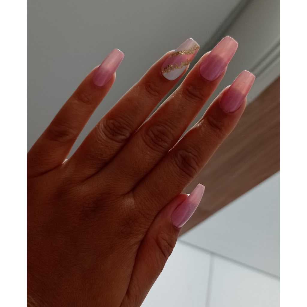 Postiças Realista Unhas Posticas kit 20 unhas Bailarina Sapatilha