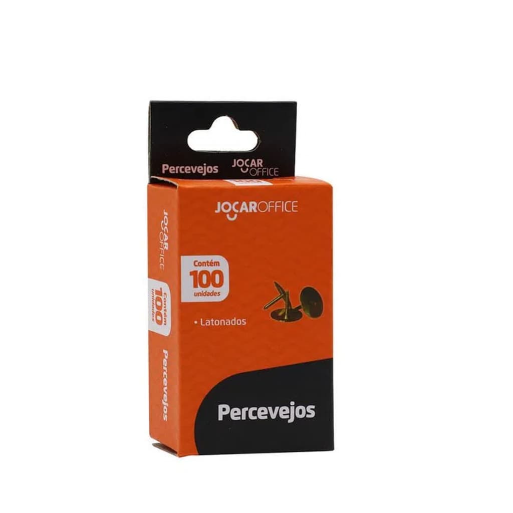 Percevejo Dourado com 100 Unidades - Jocar Office