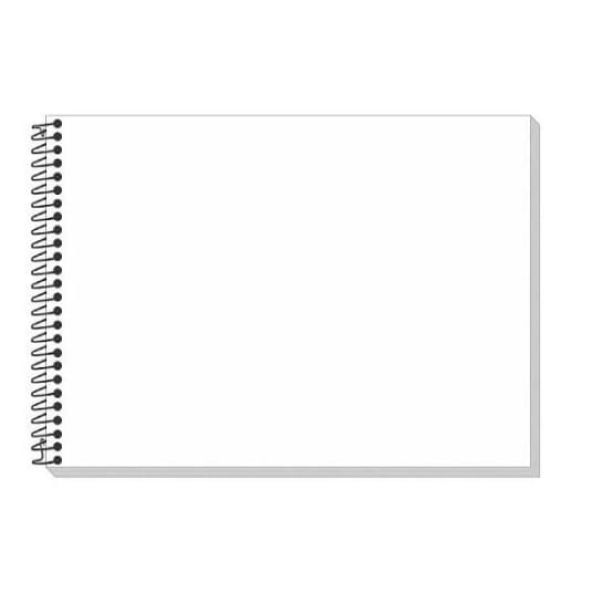 Caderno A3 Miolo Branco Sem Pauta Espiral