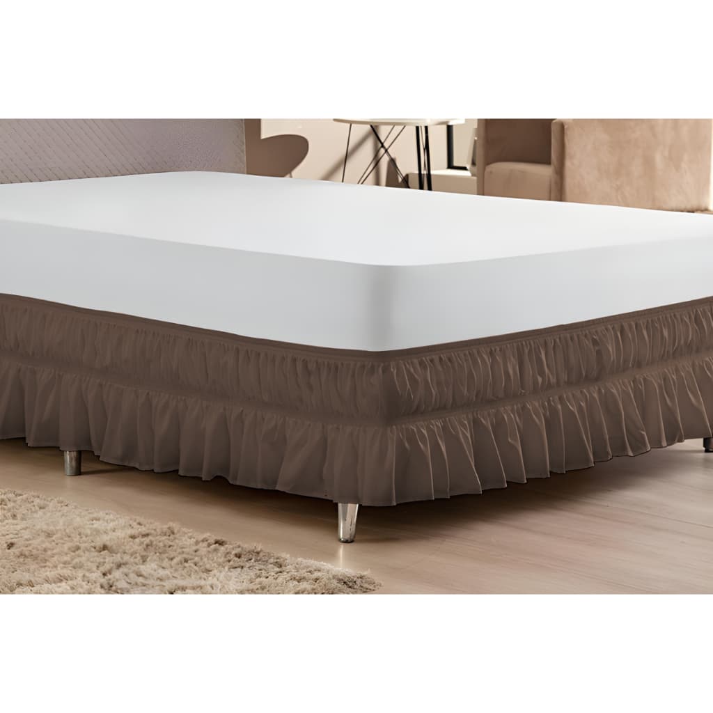 Saia Box King com 2 Elásticos Ajustáveis Micropercal 170 Fios Cama Baú