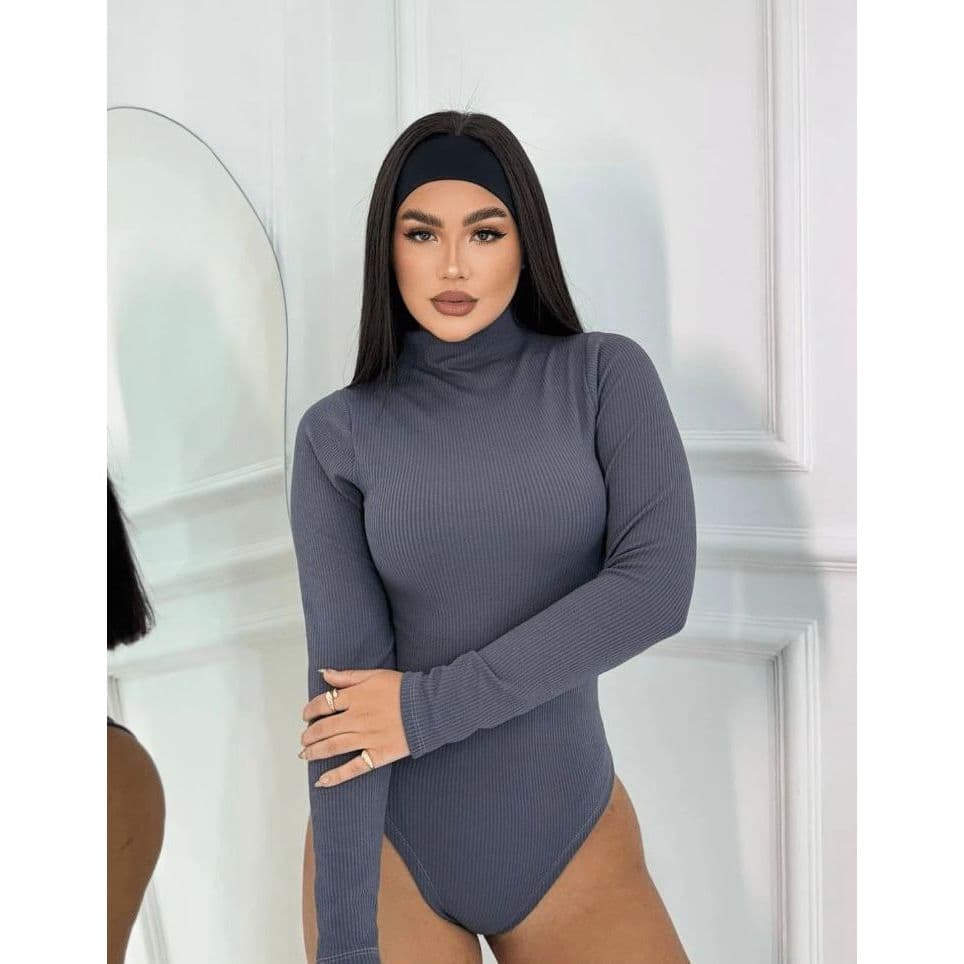 Body Gola Alta Feminino Ribana Manga Longa Moda Coladinho Blogueira- Festa Cacharrel Outono Inverno