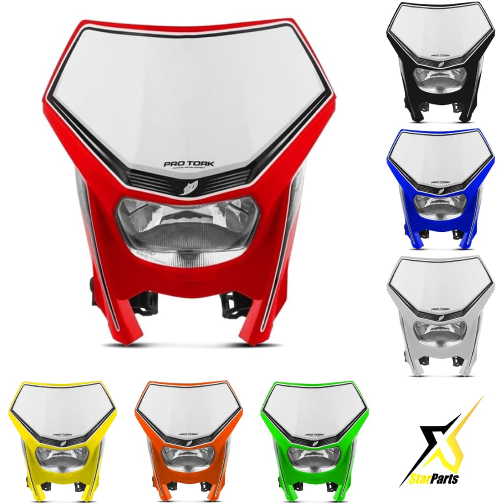 Farol Universal Pro Tork Off Road Trilha Rally Motocross Enduro Motos CRF 230 250 TT-R 230 Xr 250 Tornado XTZ