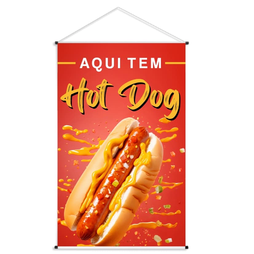Banner LONA -  Hot Dog 60x90 Pronta Entrega