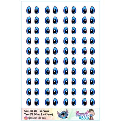 BD431 -  ADESIVOS DE OLHOS RESINADOS STITCH