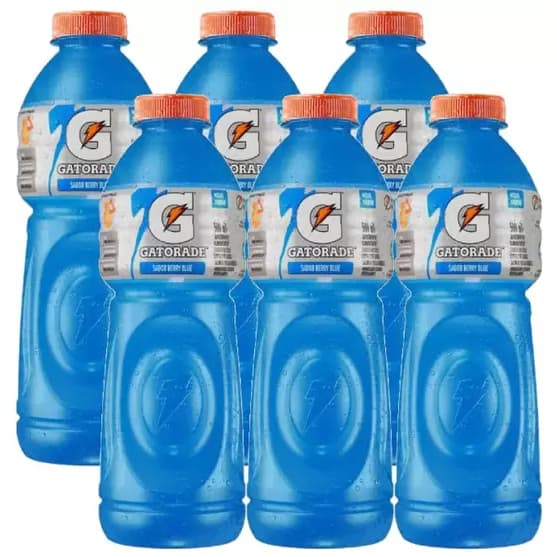 Gatorade Berry Blue 500ml - Caixa com 6 Unidaddes