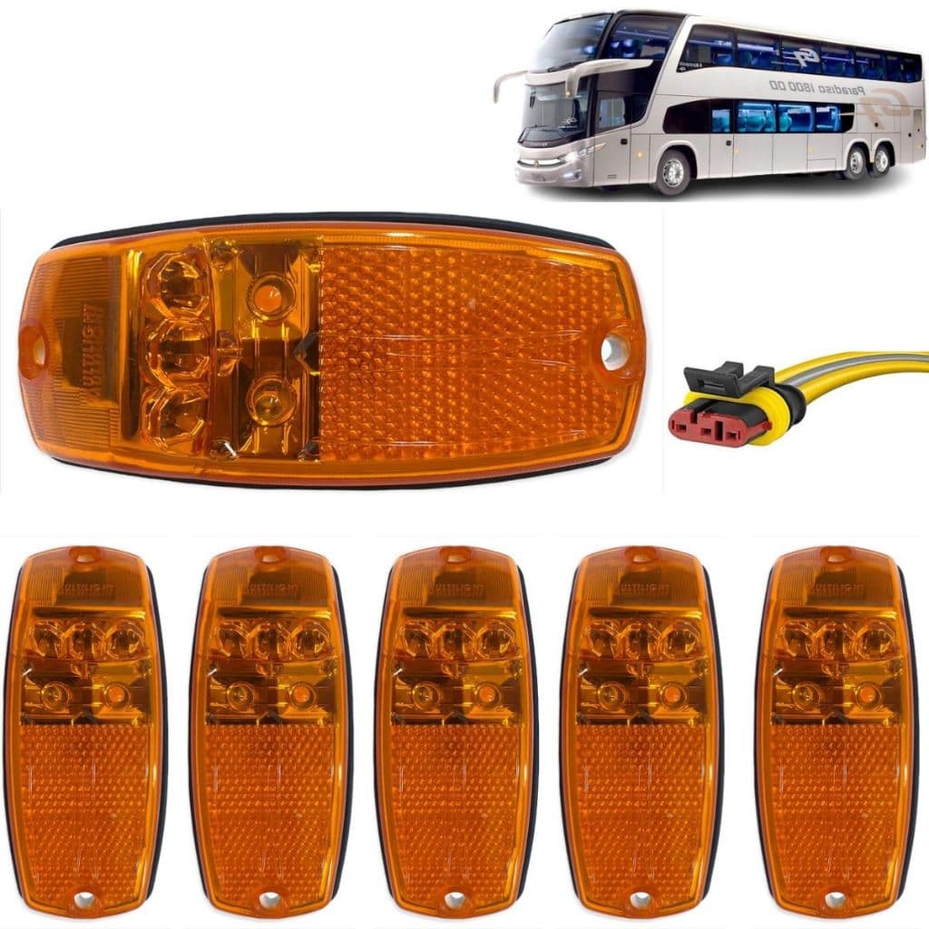 Kit Lanterna Lateral Ônibus Marcopolo / Volare Led 12/24 Vts