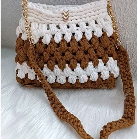 Bolsa de fio de Malha Tiracolo  Bolsa Tendência Bolsa fio de malha Premium.
