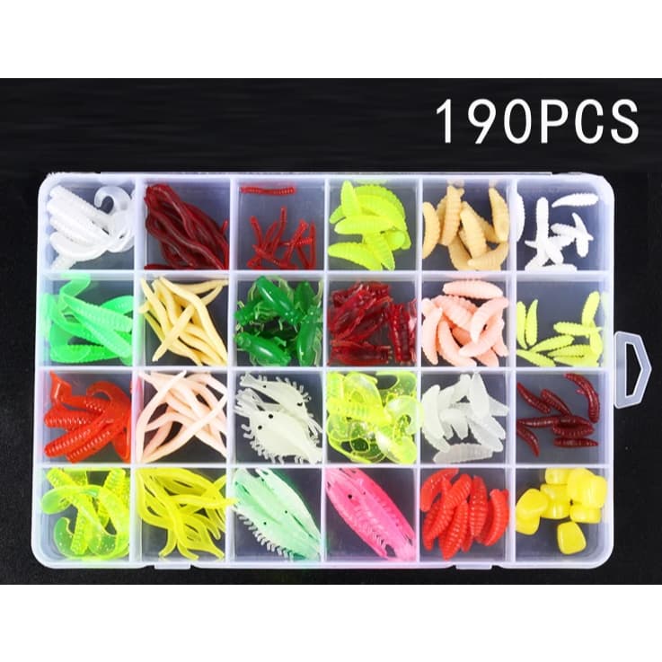 KIT COM 190 UNIDADES DE ISCA ARTIFICIAL PARA PESCA