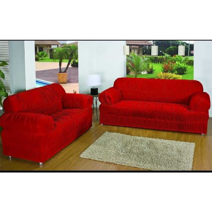01 CAPA de SOFÁ 3 e 2 Lugares Padrão Decoração de SALA .
