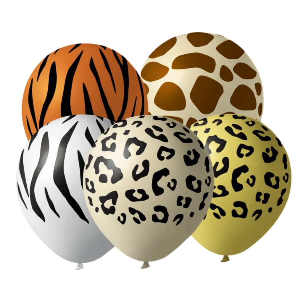 25 Balão Bexiga Safari Festa Decoração 9 Polegadas Zoológico Zebra
