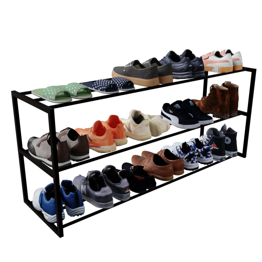sapateira estilo industrial C/ 3 andares Até 15 Pares