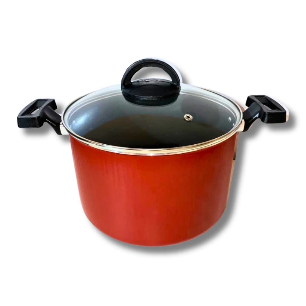 Caldeirão Panela 22cm Marcolar Antiaderente C Tampa De Vidro