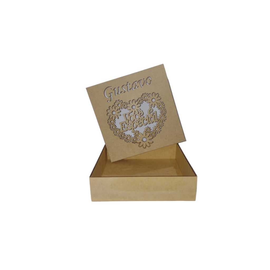 caixa mdf tampa personalizada rf348