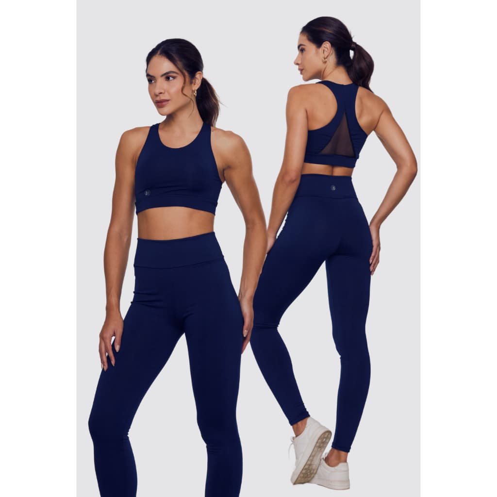 Conjunto Fitness Legging + Top Triângulo Crossfit Treino yoga Atividades top ginástica musculação