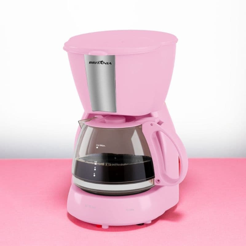 Cafeteiras elétricas Britânia 15 xícaras Rosa