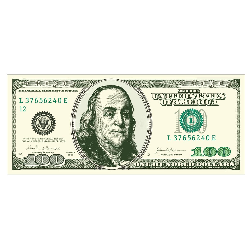 Imã de Geladeira Dinheiro Cem Dólar Euro Real Decoração Presente