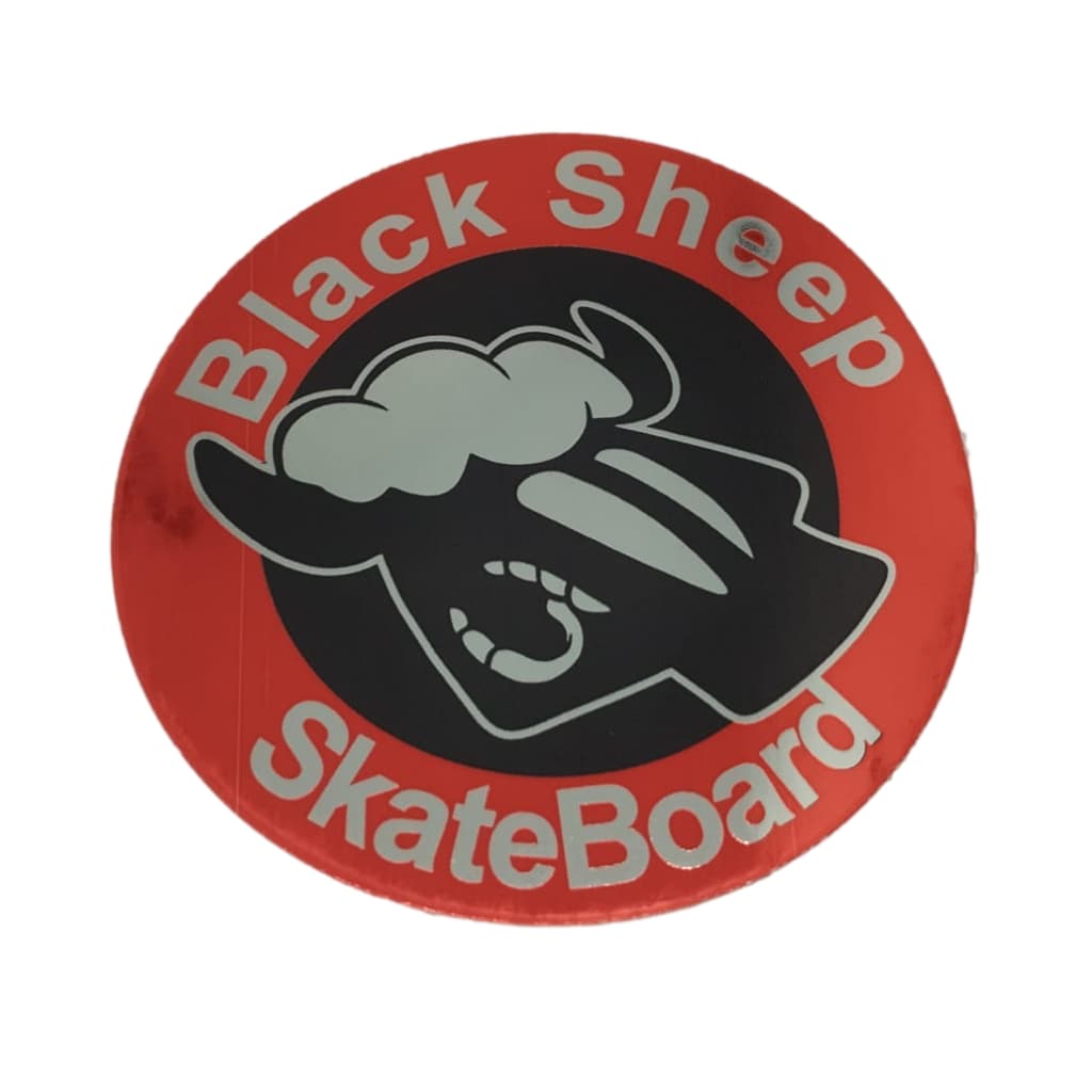 1 Adesivo Black Sheep Brilhoso Redondo 6cm Skateboard Skate Sticker