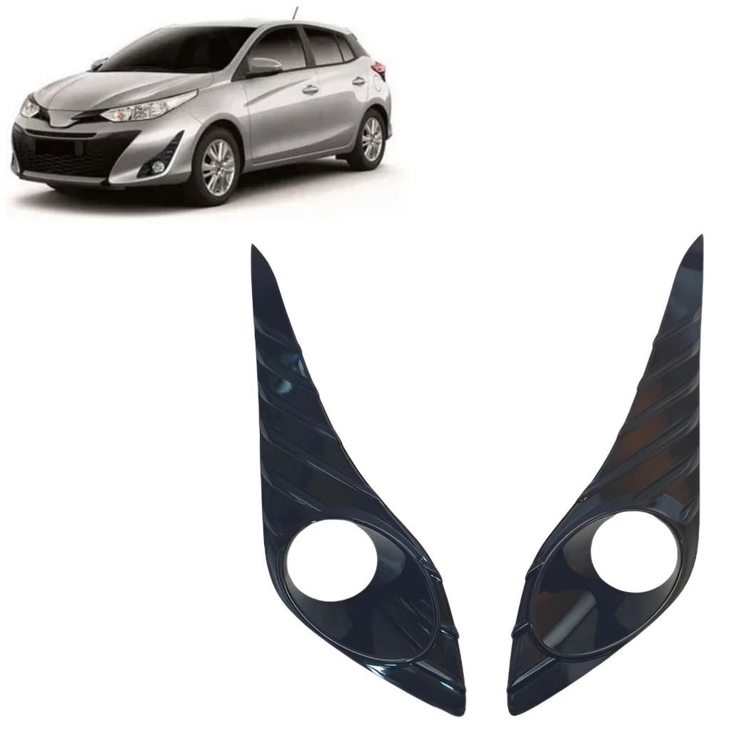 Moldura Do Milha Toyota Yaris 2019 2020 2021 Black Piano Original