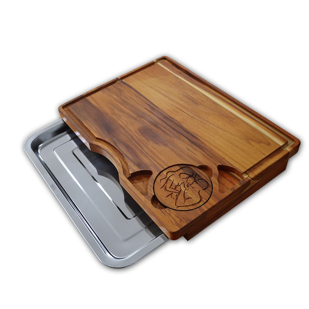 Tábua para Churrasco com Gaveta Personalizada Nome Logo Time