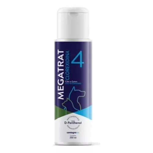 Shampoo Dermatológico Megatrat Clorexidina 4% 250 Ml