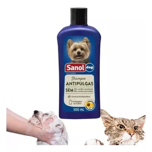 Shampoo Antipulgas Sanol Dog 500ml Fragrância Suave