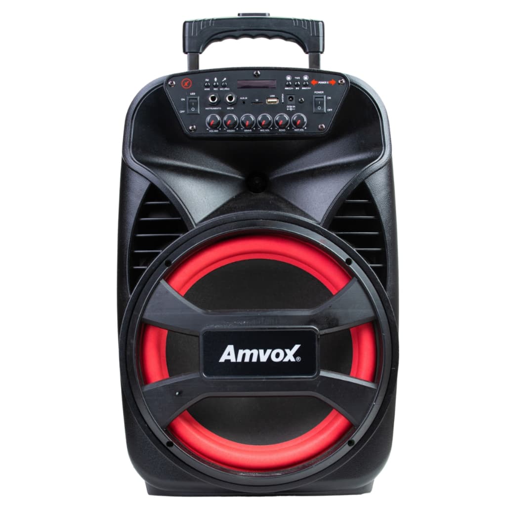 Caixa De Som Amplificada Amvox  ACA 480 Viper II Woofer 12 Polegadas 480W Bluetooth TWS Led Bivolt