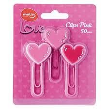 CLIPS LOVE PINK 50mm 3 Unidades