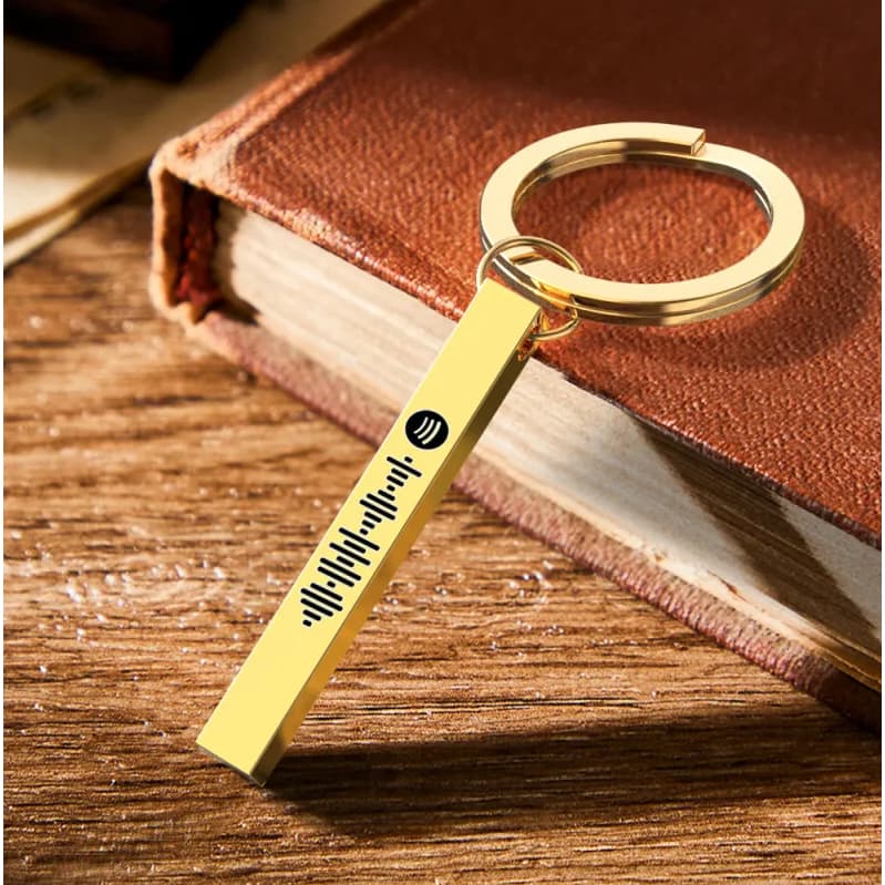 Chaveiro Com Código Spotify Escaneável Personalizado 3d Gravado Barra Vertical Chaveiro De Aço Inoxidável