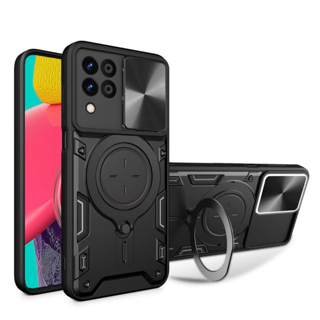 Nova Capinha Para Samsung Galaxy M12/ M13/ M23/ M51/ M52/ M53/ M54/ M55/ M62 -- Capa Case 4G 5G Anti impacto/ Proteção de Câmera/ Suporte 360/ Armadura Militar