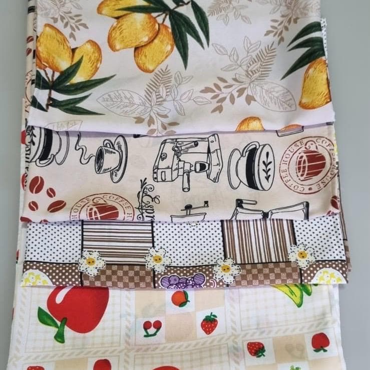 Toalha de Chá Cozinha Decoração 1 peça Estampas Sortidas em Oxford