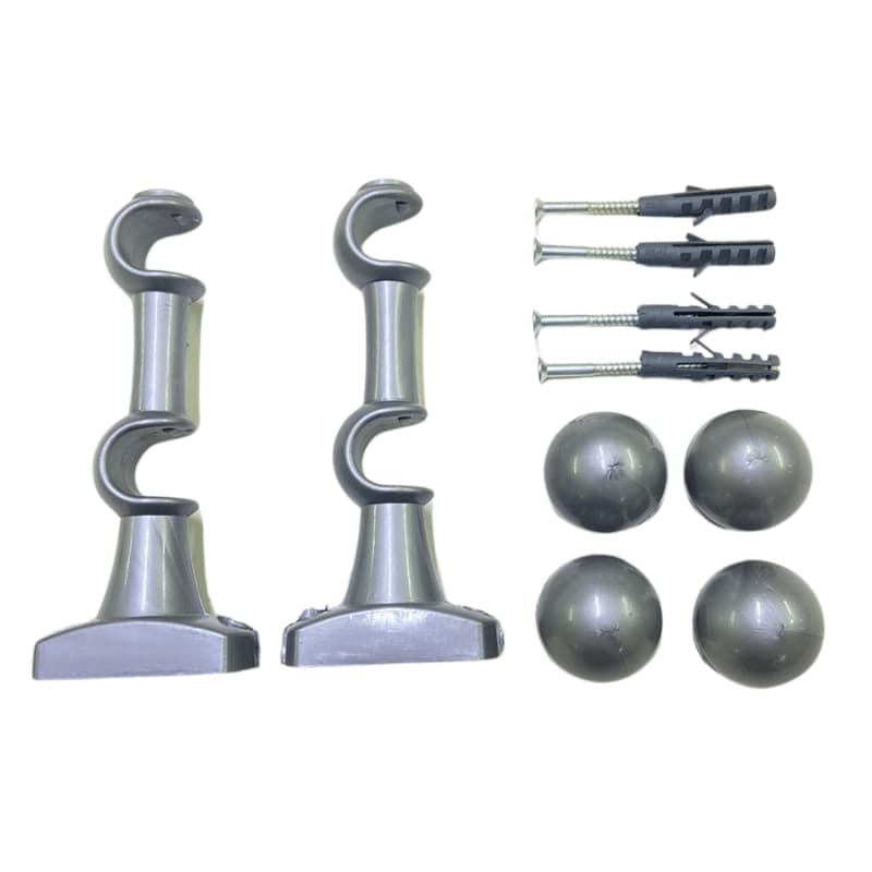 Kit de Suporte Para Cortina Varão Simples Com Ponteira Duplo Reforçado 19/19mm