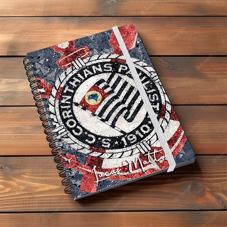 Agenda Corinthians 2026  personalizada Caderno de time Corintiano futebol pais