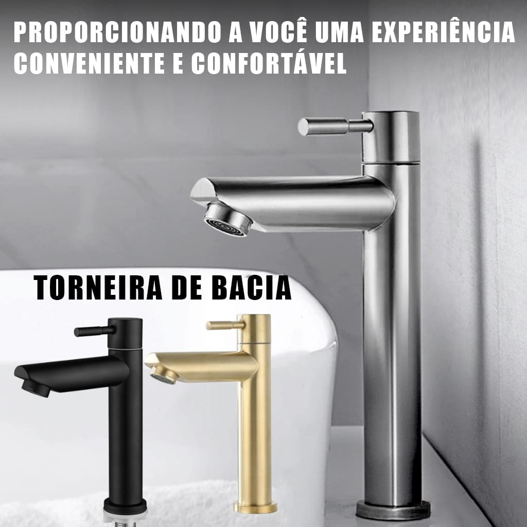 Torneira de Cuba Gourmet Monocomando Lavabo para Banheiro