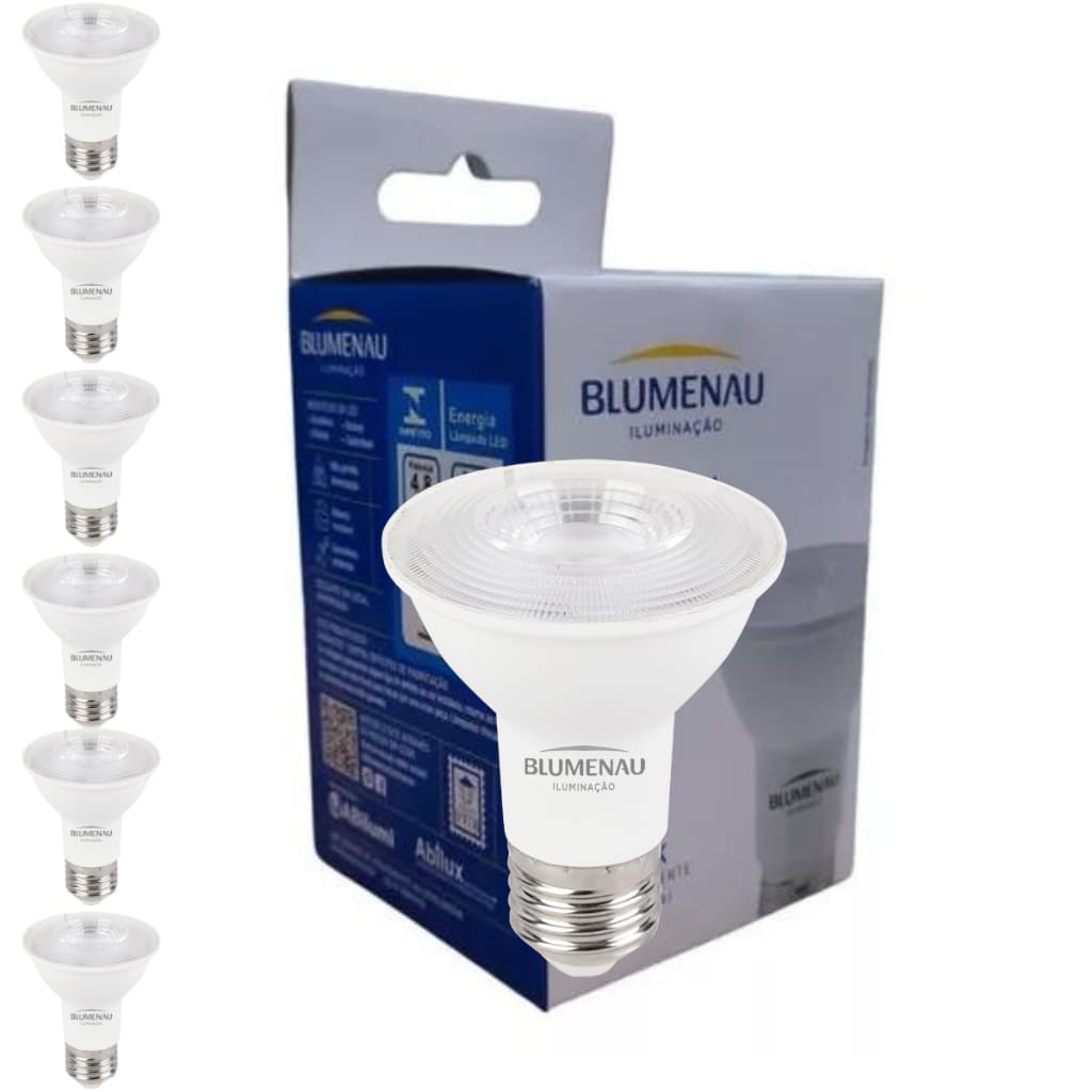 Kit 4 Lâmpada Led Par20 8w Quente 3000k ou 4000k E27 Bivolt Blumenau Iluminação