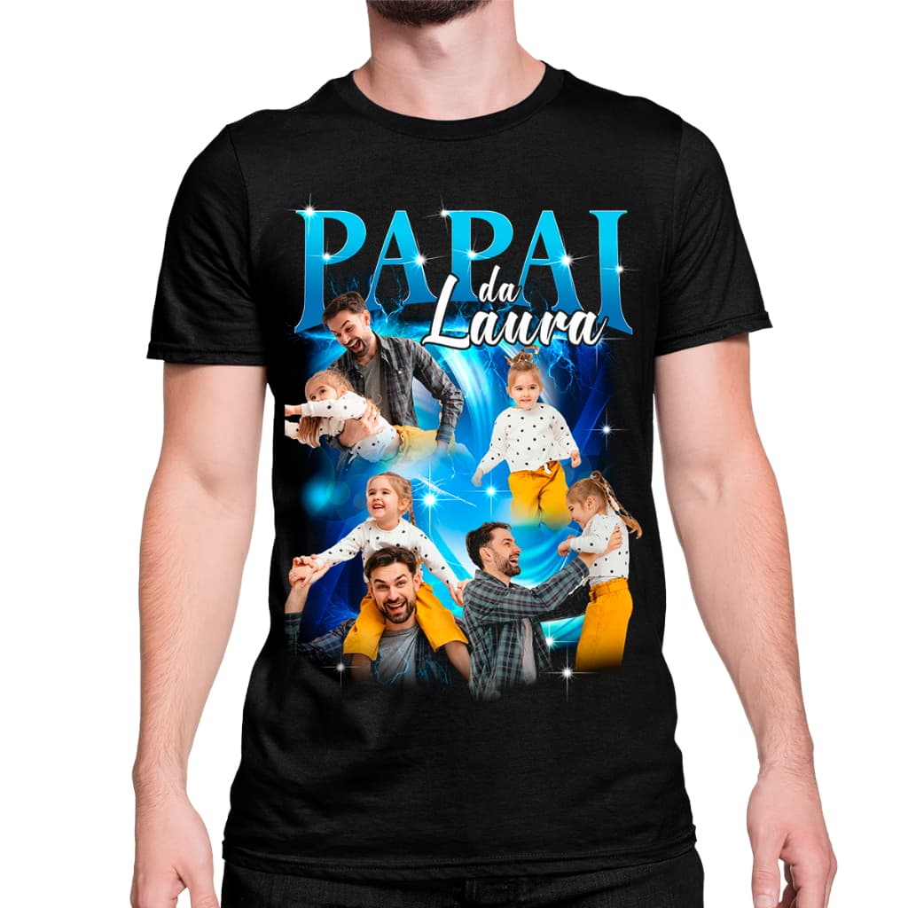 Camiseta Camiseta dia dos PAIS personalizada com foto ENVIE AS FOTOS NO CHAT