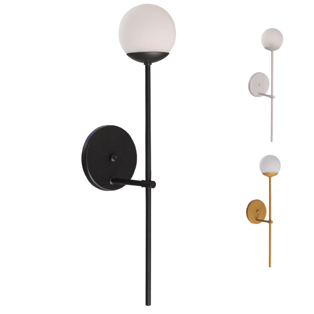 Arandela Globo Vertical Corredor Jardim Alumínio Decorações