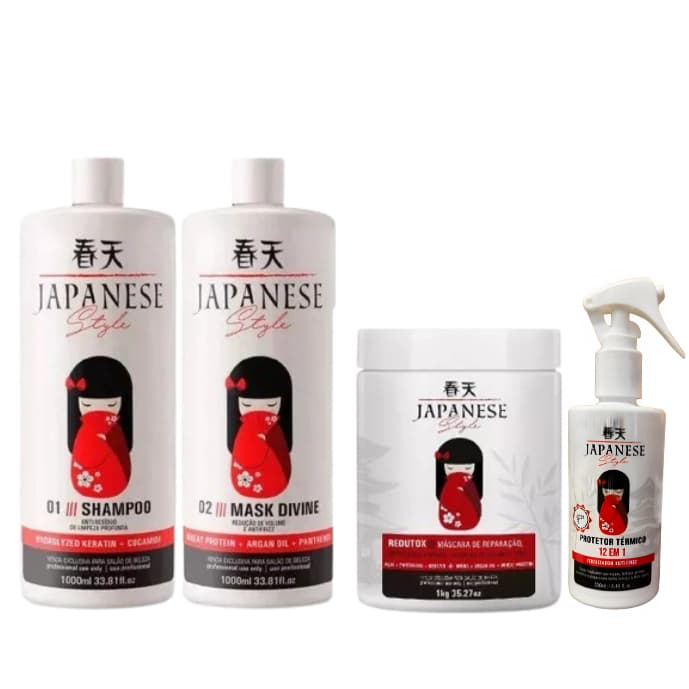 Kit Japanese Syle + Btx + Protetor Térmico Japanese Style 250ml