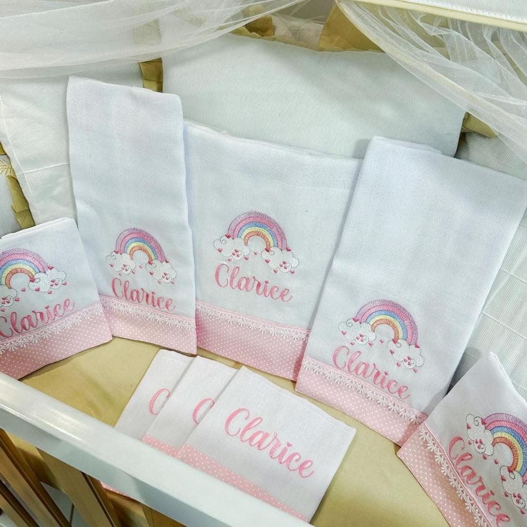 Fraldas personalizadas com o nome MENINA-8 fraldas -ENXUGADOR, FRALDA PASSEIO/CUEIRO, OMBRO, BOCA
