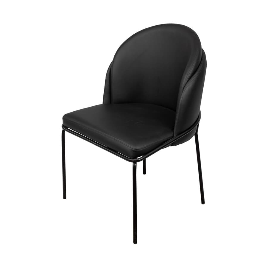 Cadeira Poltrona Denali Boxbit Preto em PU Base em Aço