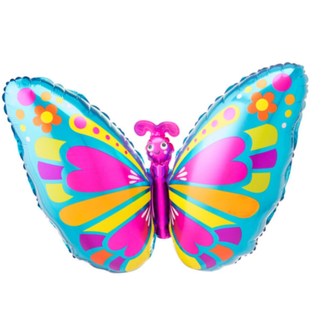 KIT 5 Balão Borboleta Metalizada 75cm Festa Decoração 3 Modelos