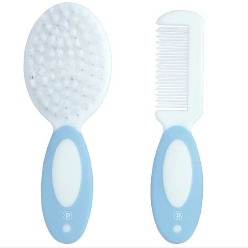 kit escova e pente macia de bebê buba- Cerdas macias e Pontas arrendadas baby