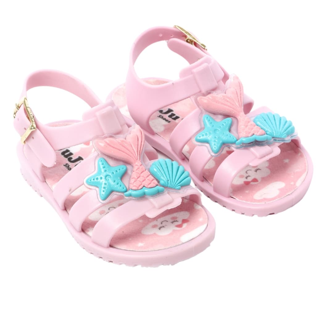 papete sandália cauda sereia cristal infantil antiderrapante alta qualidade juju shoes