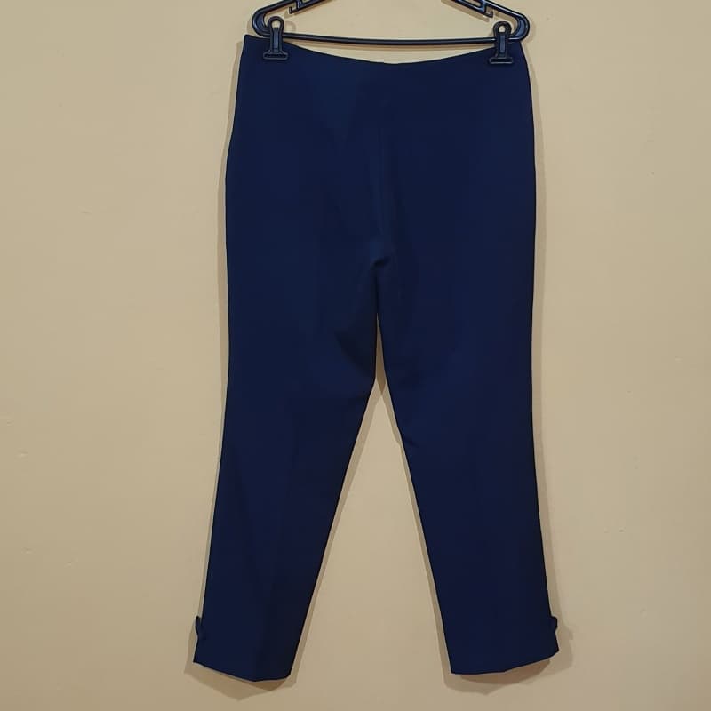 CALÇA SOCIAL FEMININA AZUL MARINHO LAÇO BARRA