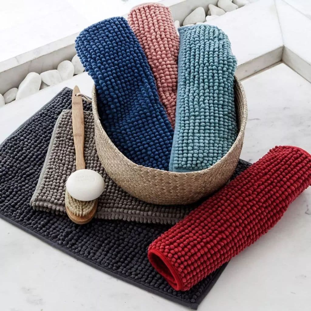 Tapete de Banheiro Antiderrapante Bolinha - Microfibra Luxo 38x58cm em Várias Cores