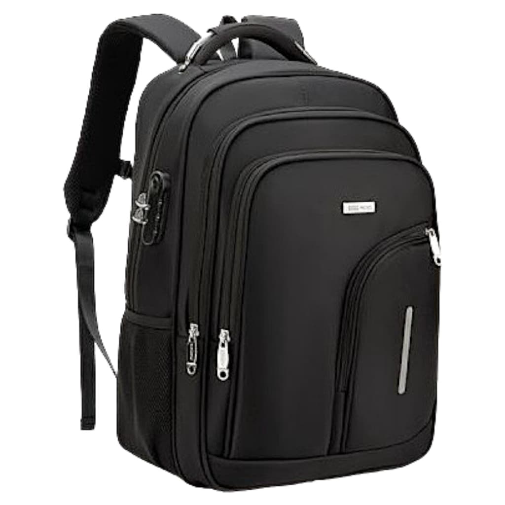 Mochila Notebook Grande C/ Senha e Entradas p/ USB e Fone de Ouvido Acolchoada e Impermeável
